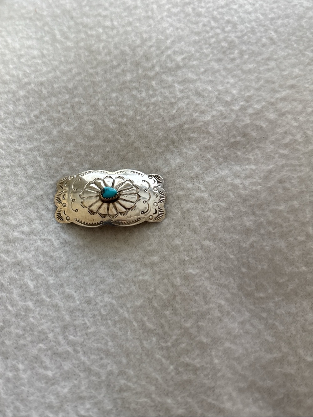 Sterling Silver Turquoise Concho Pin - Women's Jewelry